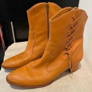 Manolo Blahnik Tan Heeled Boots